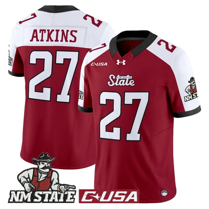 Pervis Atkins Jersey #27 New Mexico State Aggies 2025 Vapor Stitched - Image 4