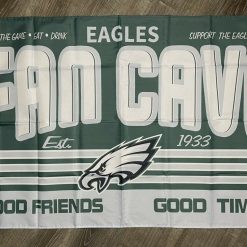 Philadelphia Eagles Fan Cave Flag 3x5 ft Sports Banner Man-Cave Garage Bar