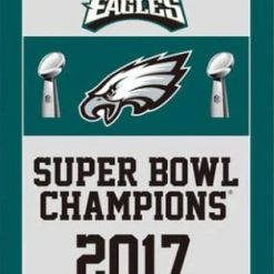 Philadelphia Eagles Super Bowl Champions 2017 Flag 3X5 Ft Polyester Banner USA 90x150cm