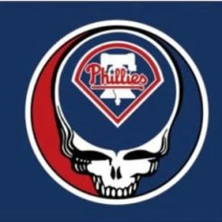 Philadelphia Phillies Dead Skull flag 3X5Ft Banner USA Polyester with Brass Grommets