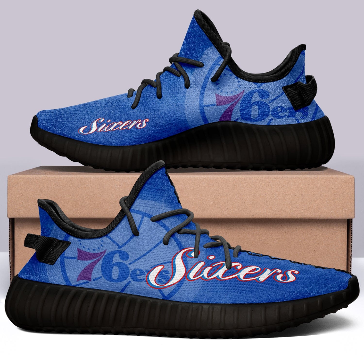 Alternative view of Philadelphia 76ers NBA 350v Yeezy Sneakers For Men Women Fans