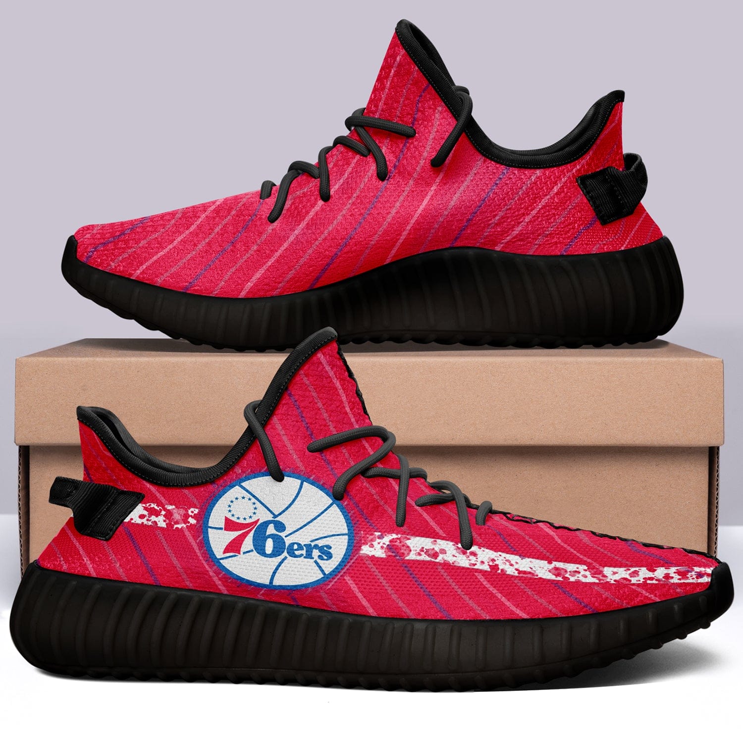Philadelphia 76ers NBA 350v Yeezy Sneakers For Men Women Fans - Image 6