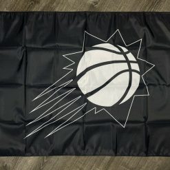 Phoenix Suns Logo Flag 3x5 ft Sports Black Banner Man-Cave Garage