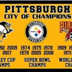 Pittsburgh Cty Champions Flag 3X5Ft Polyester Digital Print Banner USA