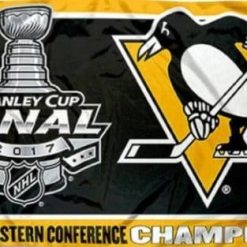 Pittsburgh Penguins 2017 Eastern Conference Champions Flag 3X5Ft Polyester Digital Print Banner USA