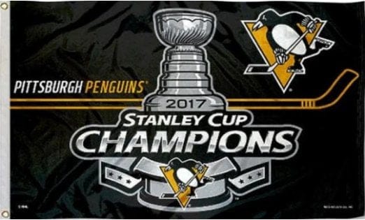 Pittsburgh Penguins 2017 Stanley Cup Champions Flag 3X5Ft Polyester Digital Print Banner USA