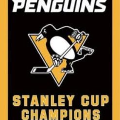 Pittsburgh Penguins Champions Vertical US Flag 3X5Ft Polyester Digital Print Banner USA