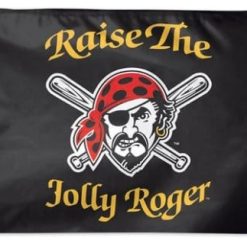 Pittsburgh Pirates Jolly Roger Large Flag 3X5Ft Banner USA Polyester with Brass Grommets