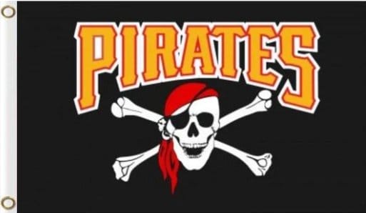Pittsburgh Pirates Mascot Flag 3X5Ft Banner USA Polyester with Brass Grommets