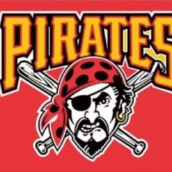 Pittsburgh Pirates Red Flag 3X5Ft Banner USA Polyester with Brass Grommets