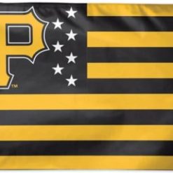 Pittsburgh Pirates Stars and Stripe Flag 3X5Ft Banner USA Polyester with Brass Grommets