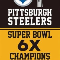 Pittsburgh Steelers 6X Champions Super Bowl Flag 3X5 Ft Polyester Banner USA 90x150cm