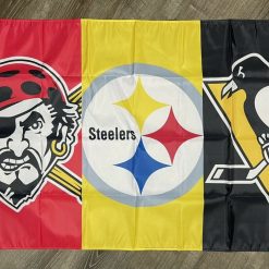 Pittsburgh Steelers Pirates Penguins Flag 3x5 ft Sports Banner Man-Cave Garage