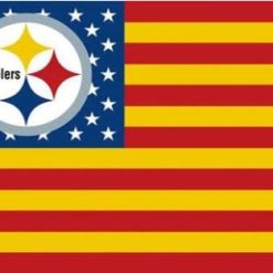 Pittsburgh Steelers Star and Stripes Flag 3X5 Ft Polyester Banner USA 90x150cm