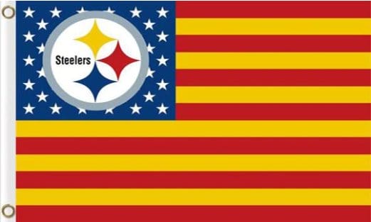 Pittsburgh Steelers Star and Stripes Flag 3X5 Ft Polyester Banner USA 90x150cm