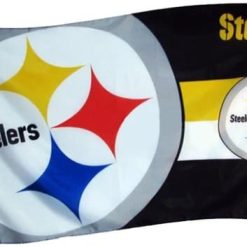 Pittsburgh Steelers Two Logo Flag 3X5 Ft Polyester Banner USA 90x150cm