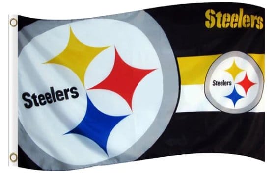 Pittsburgh Steelers Two Logo Flag 3X5 Ft Polyester Banner USA 90x150cm