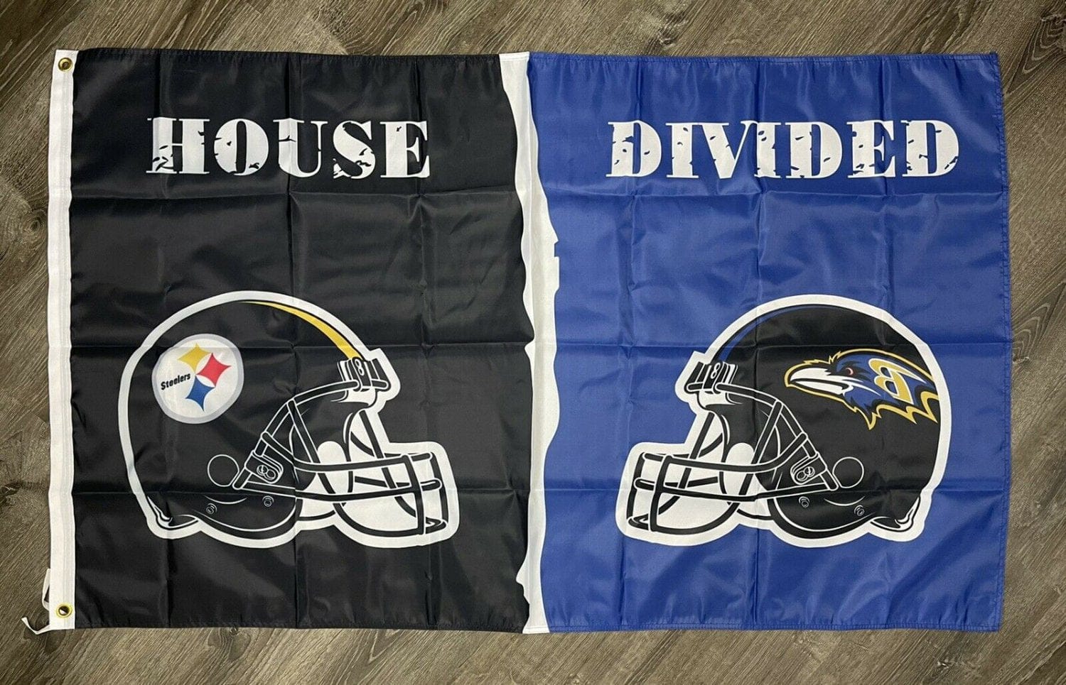 Pittsburgh Steelers vs Baltimore Ravens House Divided Flag 3x5 ft Banner New