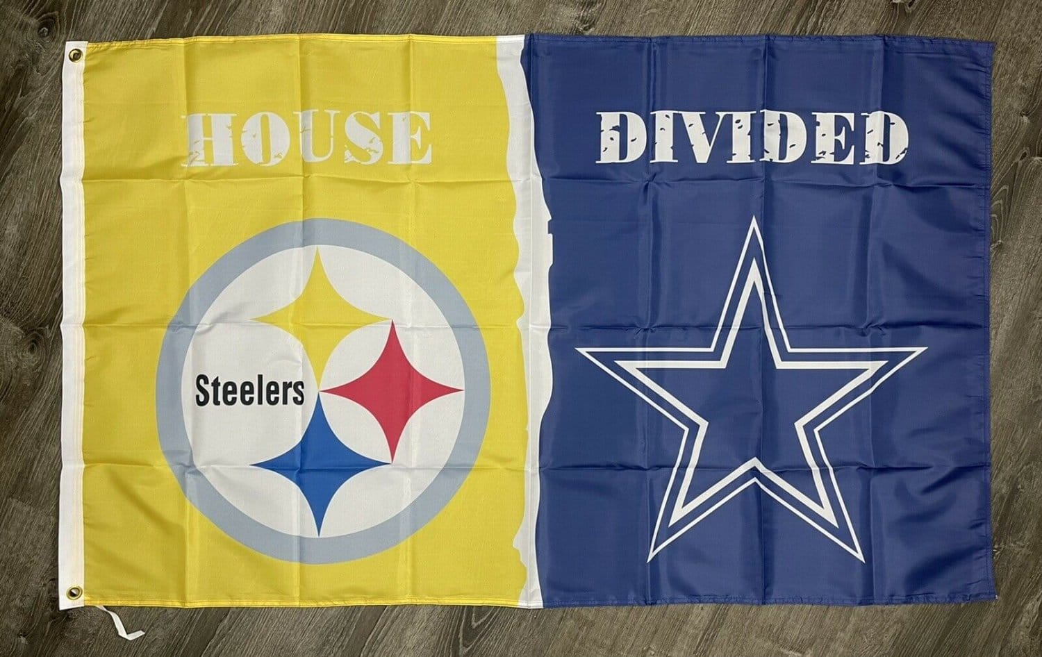 Pittsburgh Steelers vs Dallas Cowboys House Divided Flag 3x5 Banner New