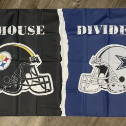 Pittsburgh Steelers vs Dallas Cowboys House Divided Flag 3x5 ft Banner New