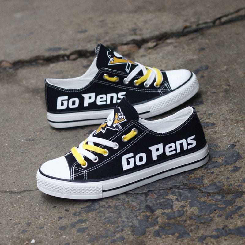 Pittsburgh Penguins Low Top Canvas Sport Sneakers Shoes For Men Women Fans - Image 8