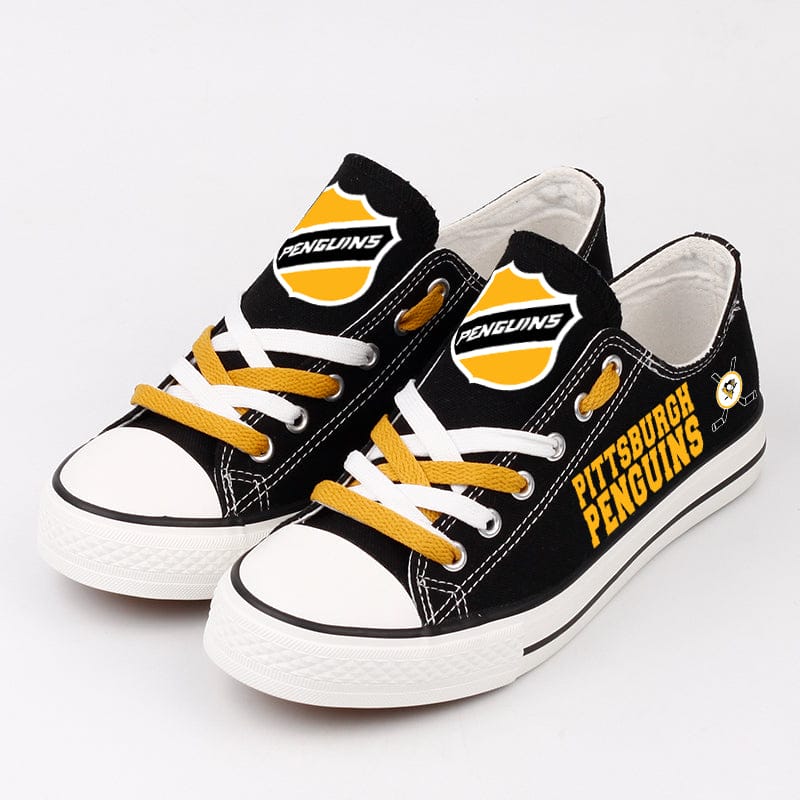 Pittsburgh Penguins Low Top Canvas Sport Sneakers Shoes For Men Women Fans - Image 3