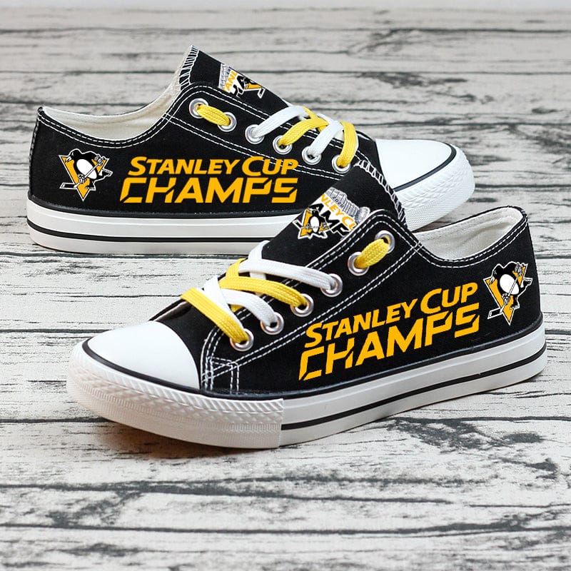 Pittsburgh Penguins Low Top Canvas Sport Sneakers Shoes For Men Women Fans - Image 6