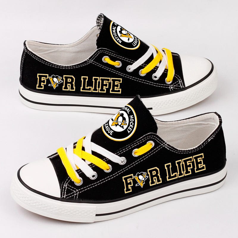 Pittsburgh Penguins Low Top Canvas Sport Sneakers Shoes For Men Women Fans - Image 4
