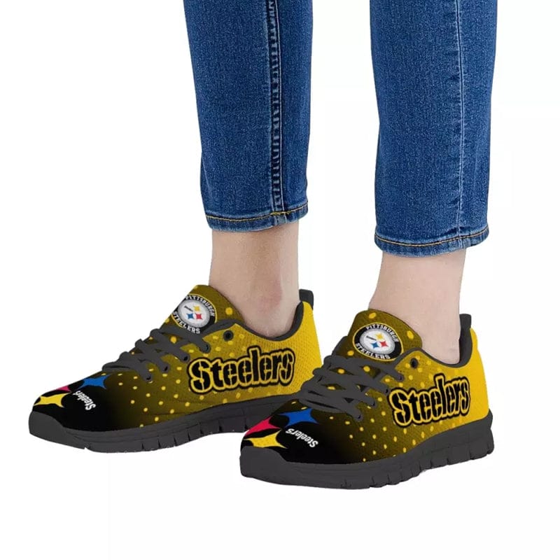 Alternative view of Pittsburgh Steelers Fading NLF Sneaker Shoes For Men Women Fans