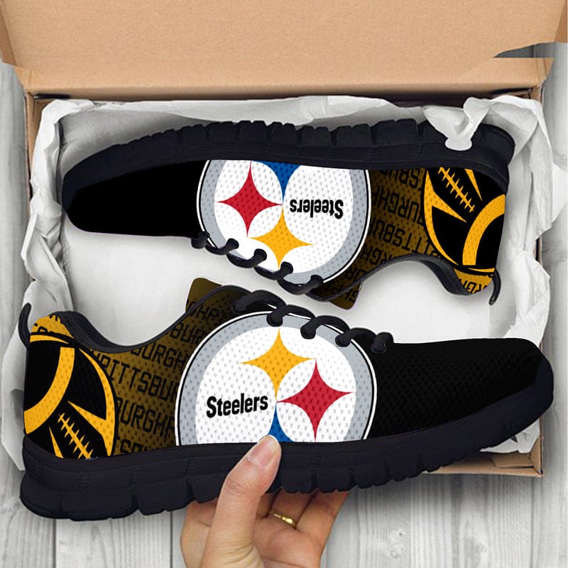 Pittsburgh Steelers Fading NLF Sneaker Shoes For Men Women Fans - Image 3