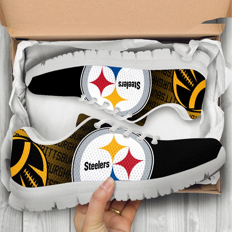 Pittsburgh Steelers Fading NLF Sneaker Shoes For Men Women Fans - Image 4