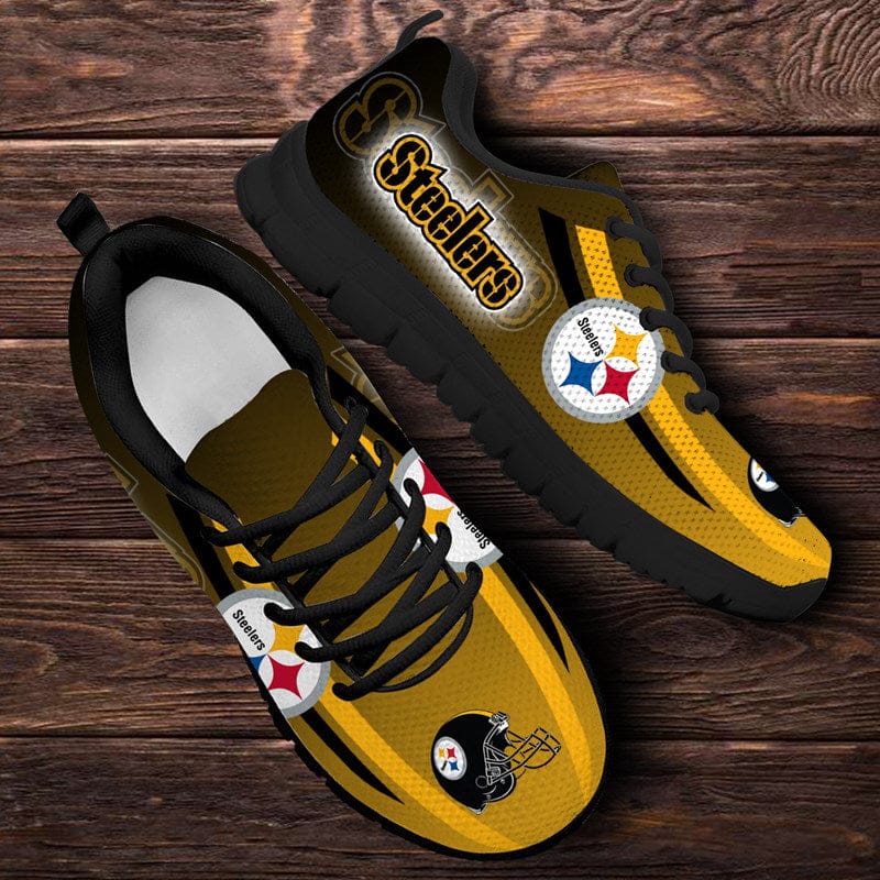 Pittsburgh Steelers Fading NLF Sneaker Shoes For Men Women Fans - Image 5