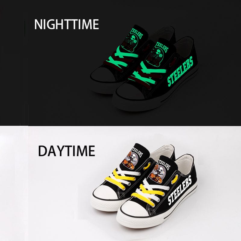 Pittsburgh Steelers Low Top Canvas Sport Sneakers Shoes For Men Women Fans - Image 2