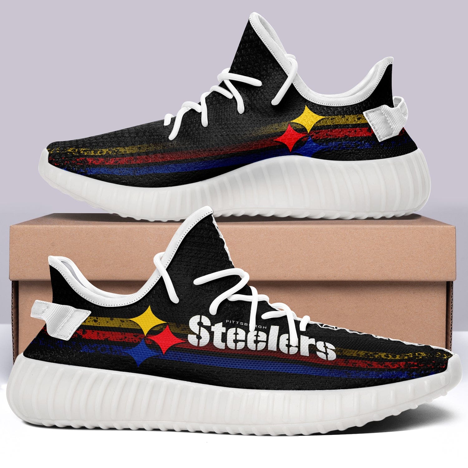 Alternative view of Pittsburgh Steelers NFL 350v Yeezy Sneakers For Men Women Fans