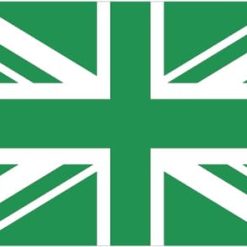 Plymouth Argyle Green and White Union Flag 3x5ft Banner Polyester