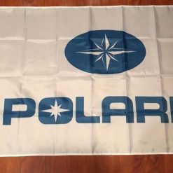 Polaris Flag White ATV Off Road Jet Ski Black 3X5 Ft Polyester Banner USA 90x150cm
