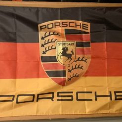 Porsche Flag 3X5 Ft Polyester Banner USA 90x150cm Black Red Yellow