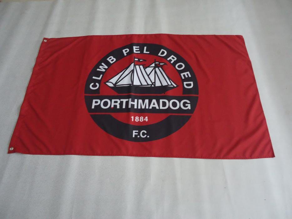 Porthmadog Football Club flag Clwb Pel Droed Porthmadog Flag 3x5ft Banner polyester