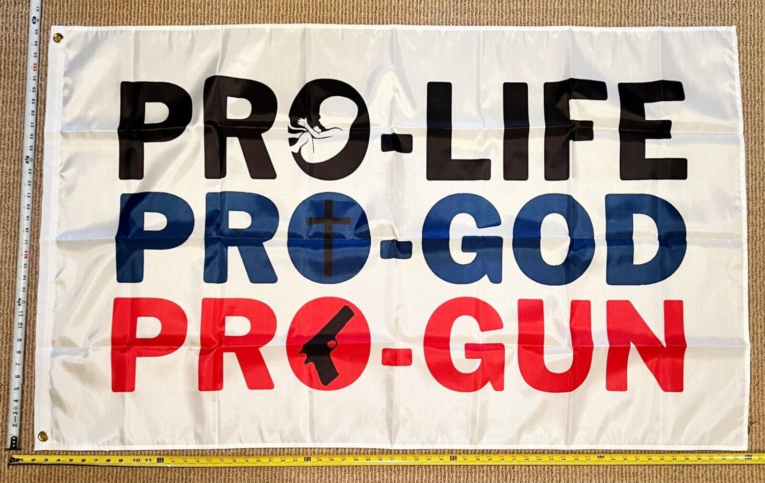 Pro Life Pro Gun Pro God W Equality Vote Pro Life Poster Sign 3x5'
