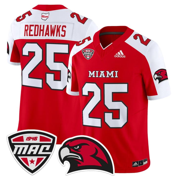 RedHawks Jersey #25 Miami OH RedHawks 2025 Vapor Limited Stitched - Image 4