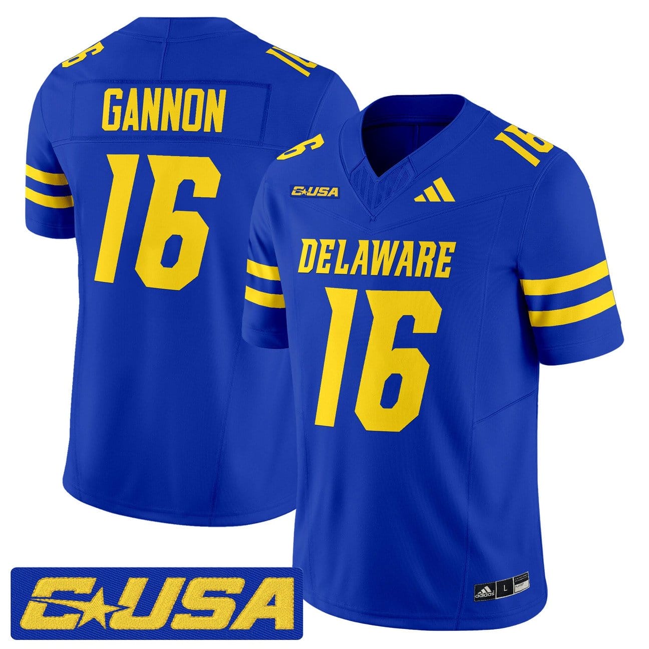Rich Gannon Jersey #16 Delaware Blue Hens 2025 Vapor Limited Stitched - Image 4