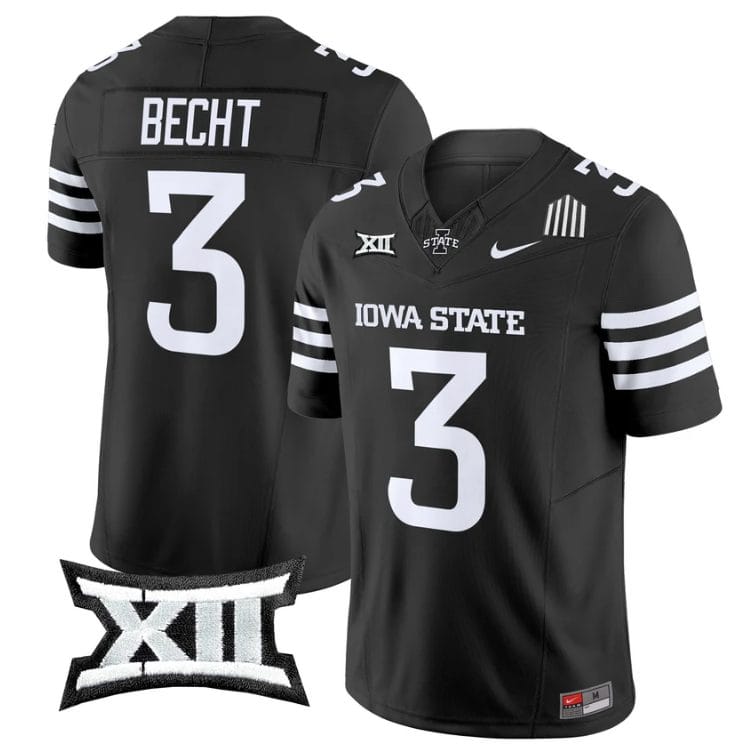 Rocco Becht Jersey #3 Iowa State Cyclones 2025 Limited Stitched Black