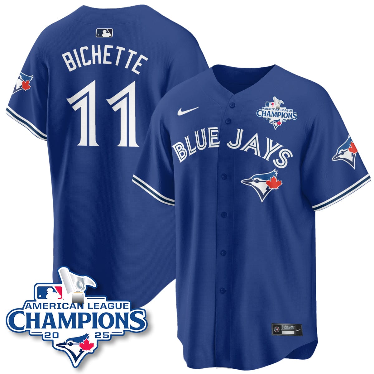 Toronto Blue Jays 2025 American League Champions Jersey - All Stitched - Image 24