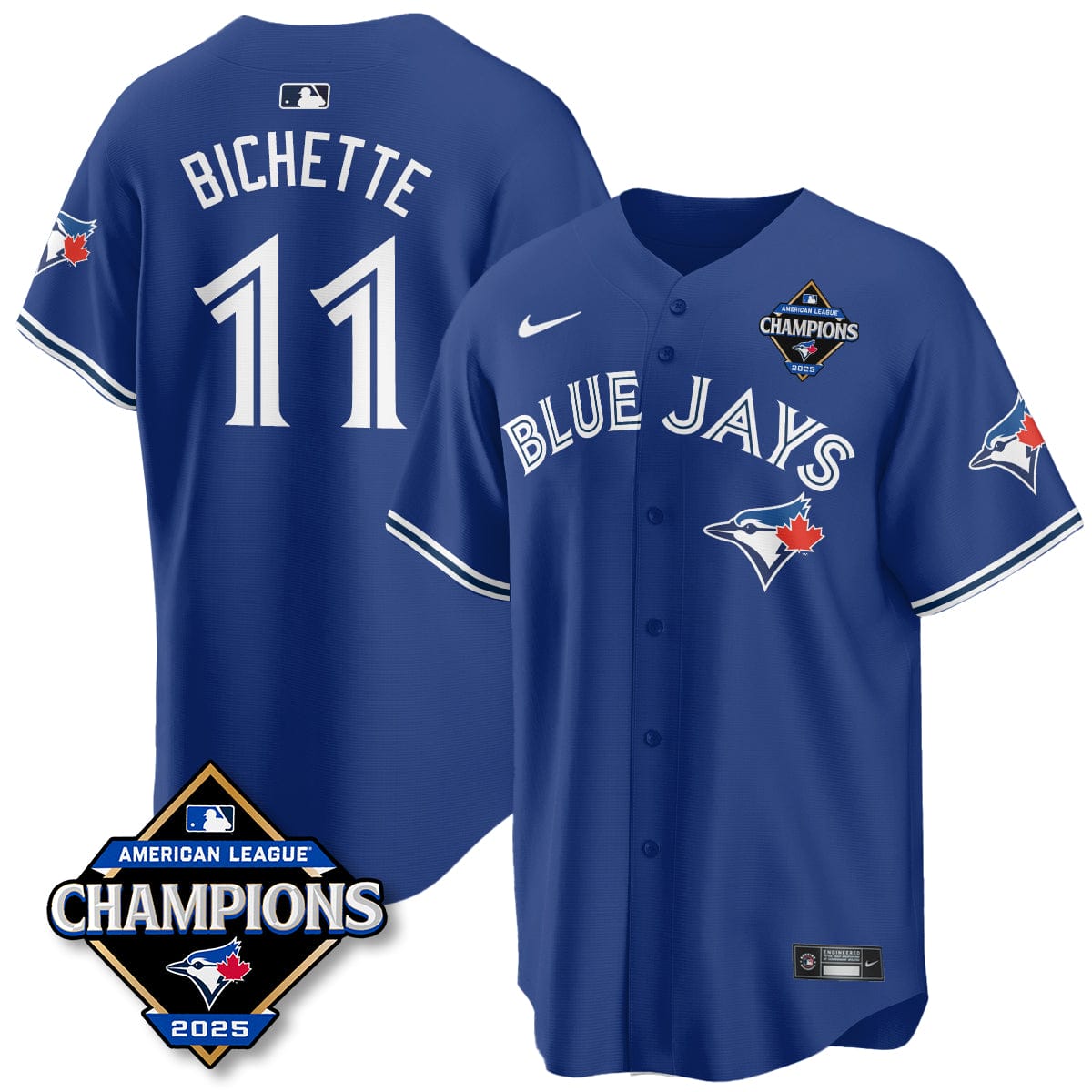 Toronto Blue Jays 2025 American League Champions Jersey - All Stitched - Image 24