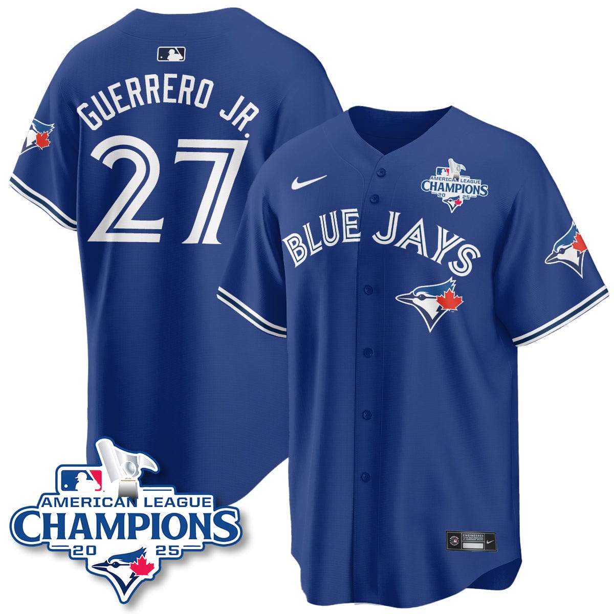 Toronto Blue Jays 2025 American League Champions Jersey - All Stitched - Image 26
