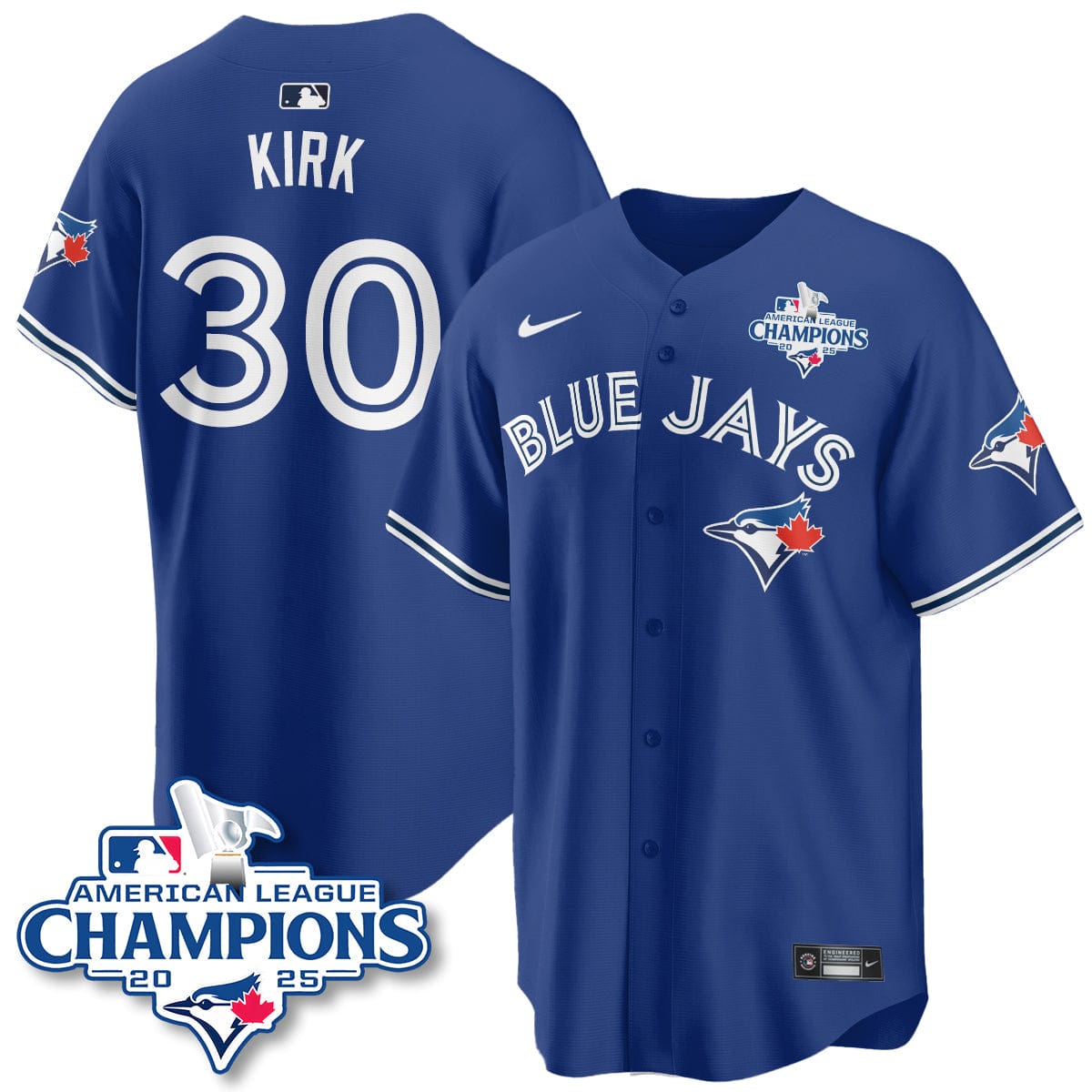 Toronto Blue Jays 2025 American League Champions Jersey - All Stitched - Image 27