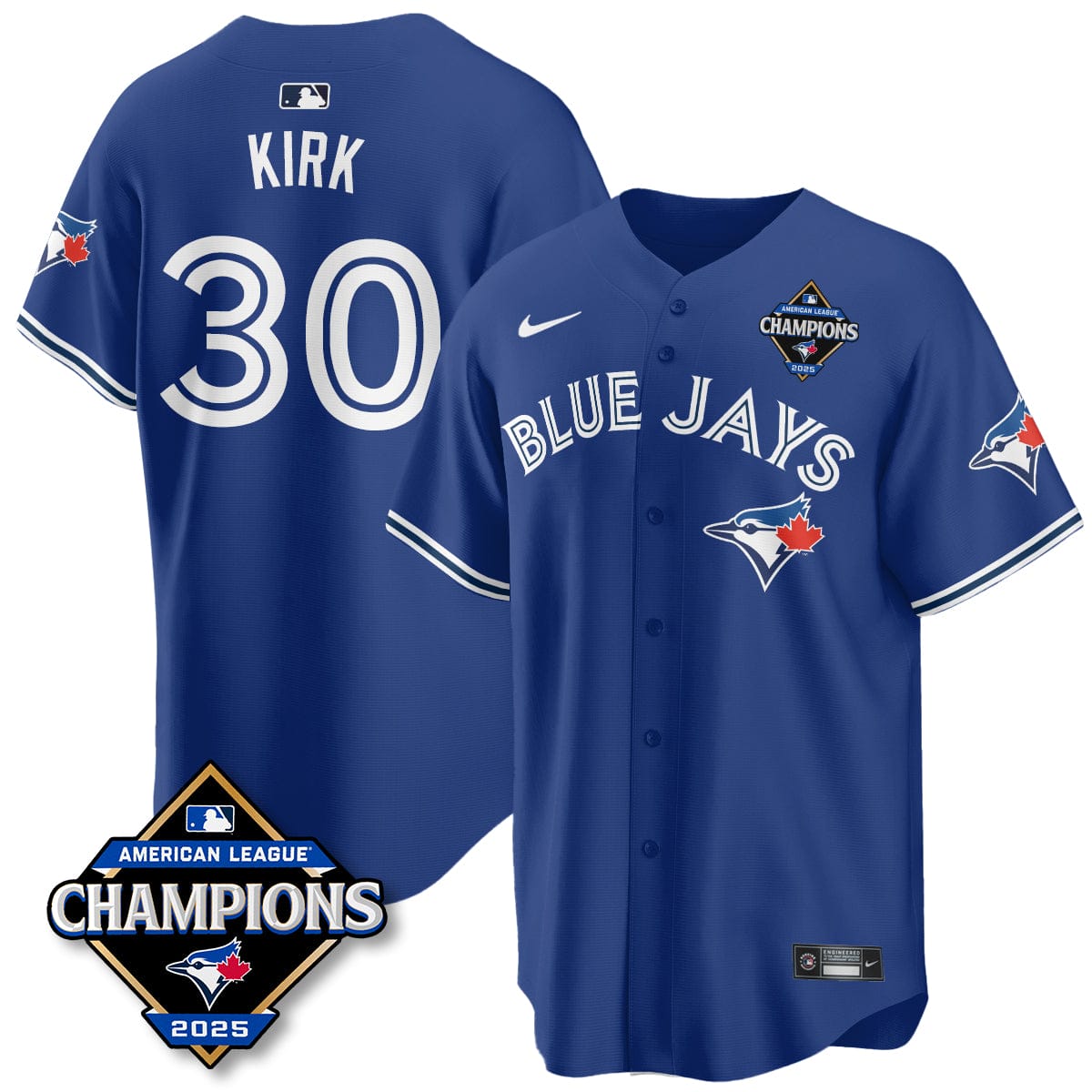 Toronto Blue Jays 2025 American League Champions Jersey - All Stitched - Image 27