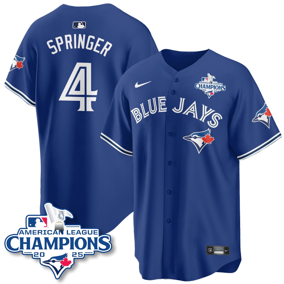 Toronto Blue Jays 2025 American League Champions Jersey - All Stitched - Image 28