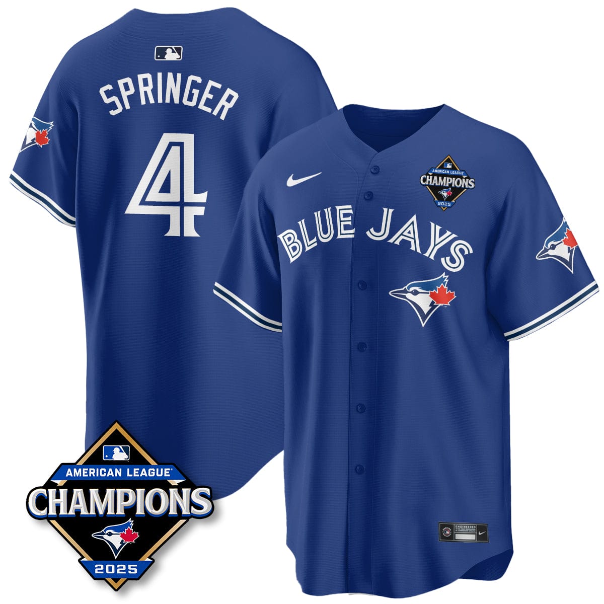 Toronto Blue Jays 2025 American League Champions Jersey - All Stitched - Image 28