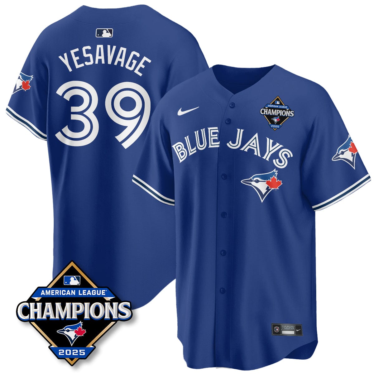 Toronto Blue Jays 2025 American League Champions Jersey - All Stitched - Image 29